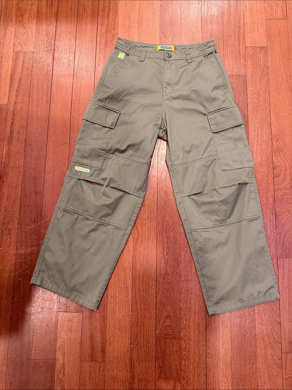 Empyre Olive Green Baggy Cargo Pants Size 28 Y2K Skate Streetwear